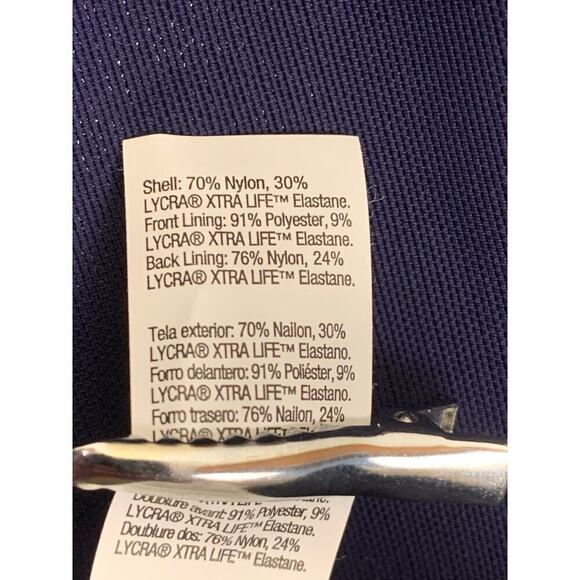 SPANX Navy Splash Polka Dot Skirited Shaping Bikini Bottom - Size 12 - Picture 9 of 10